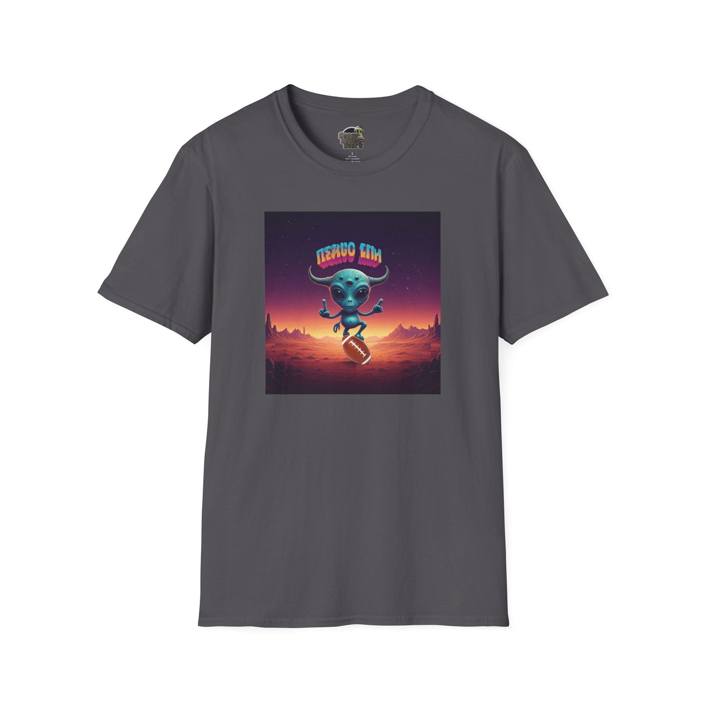 charcoal Alien football player unisex t-shirt