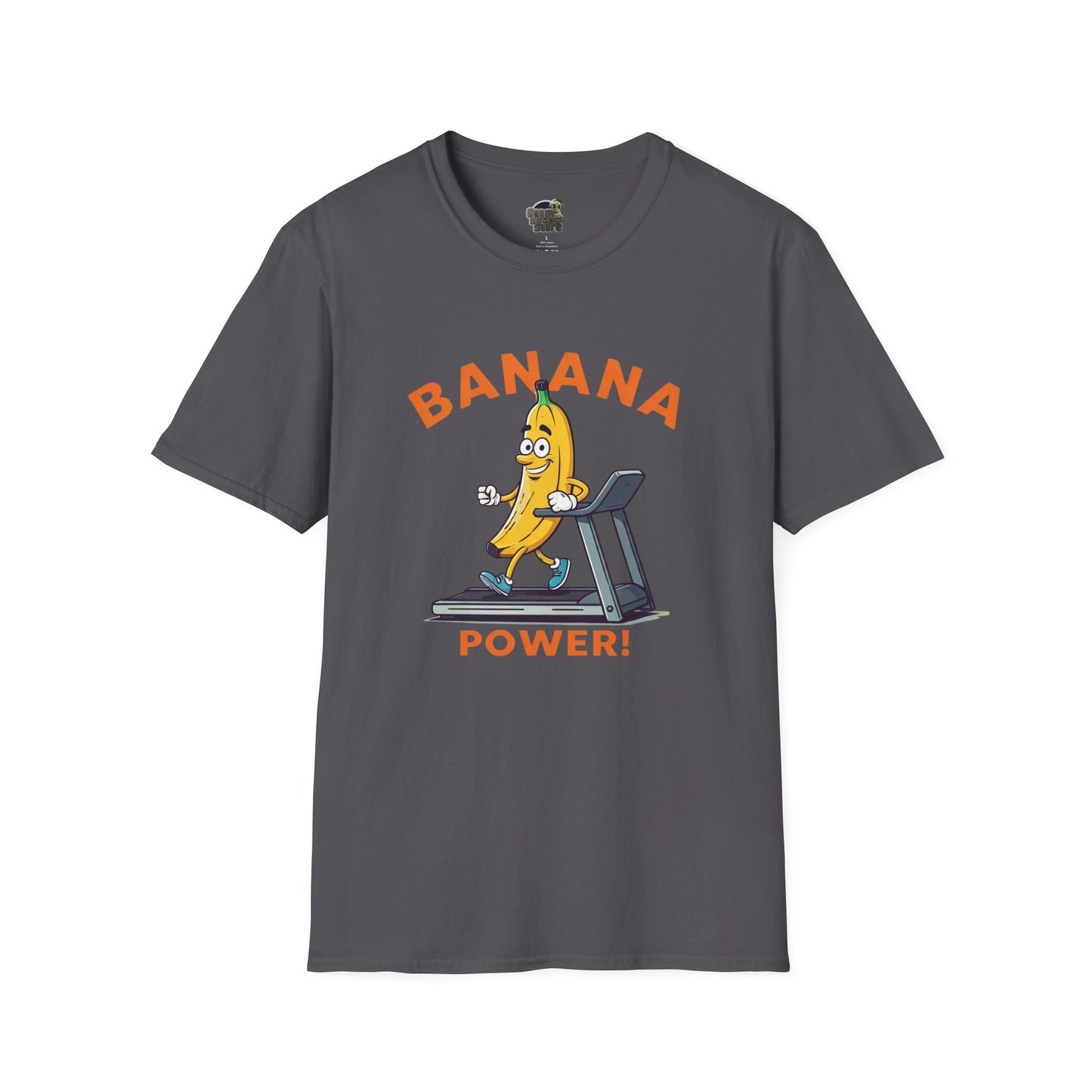 Banana Power t-shirt: Funny Fruit Workout Tee Charcoal