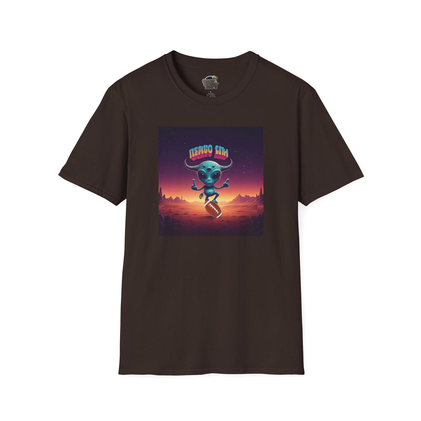 dark chocolate Alien football player unisex t-shirt
