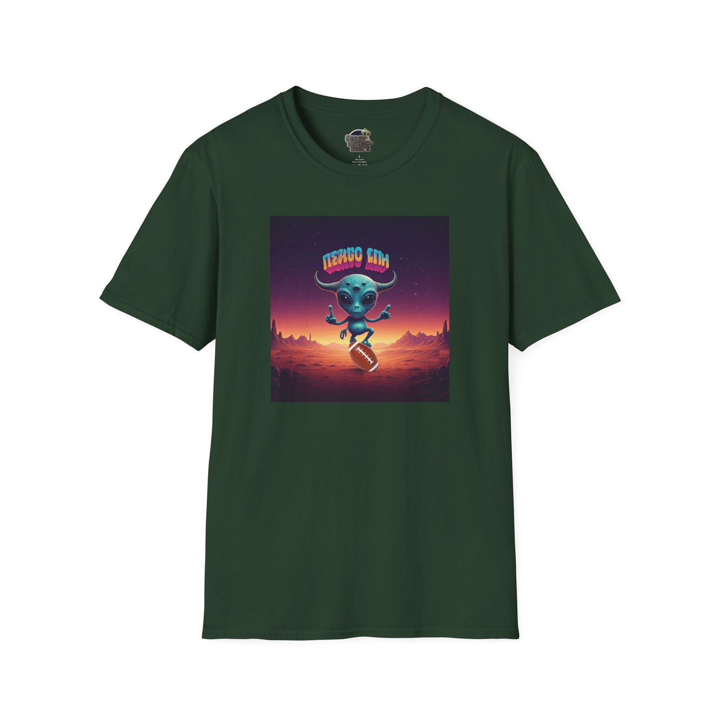 forest green Alien football player unisex t-shirt