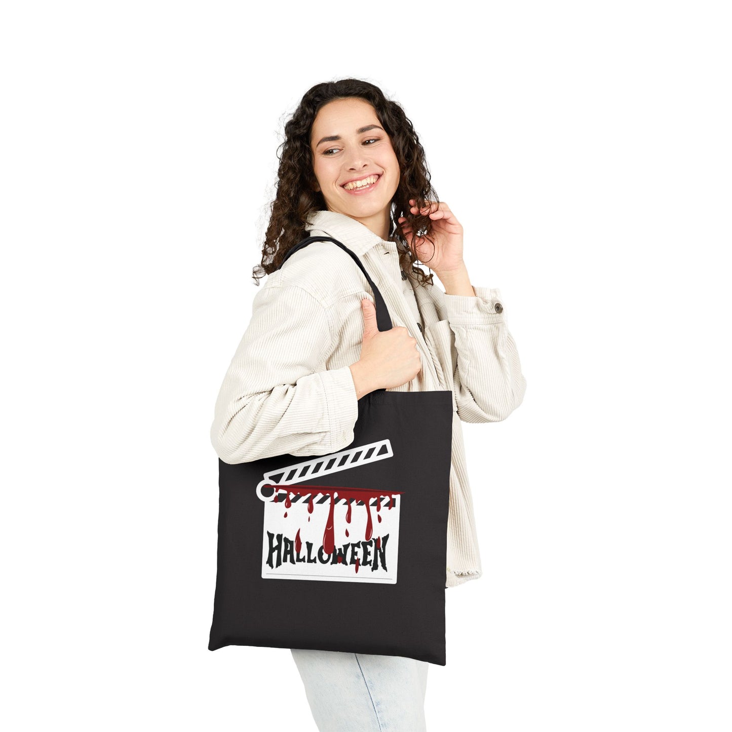 Haunted Hollywood: The Spooky Clapperboard Halloween Tote Bag