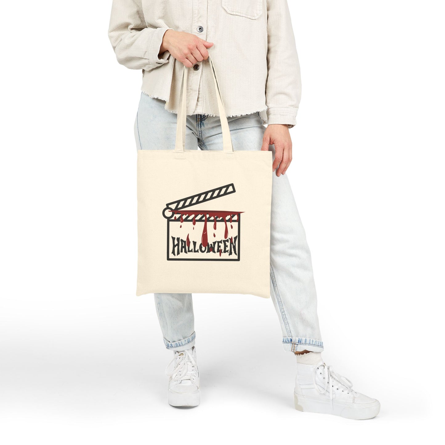 Haunted Hollywood: The Spooky Clapperboard Halloween Tote Bag