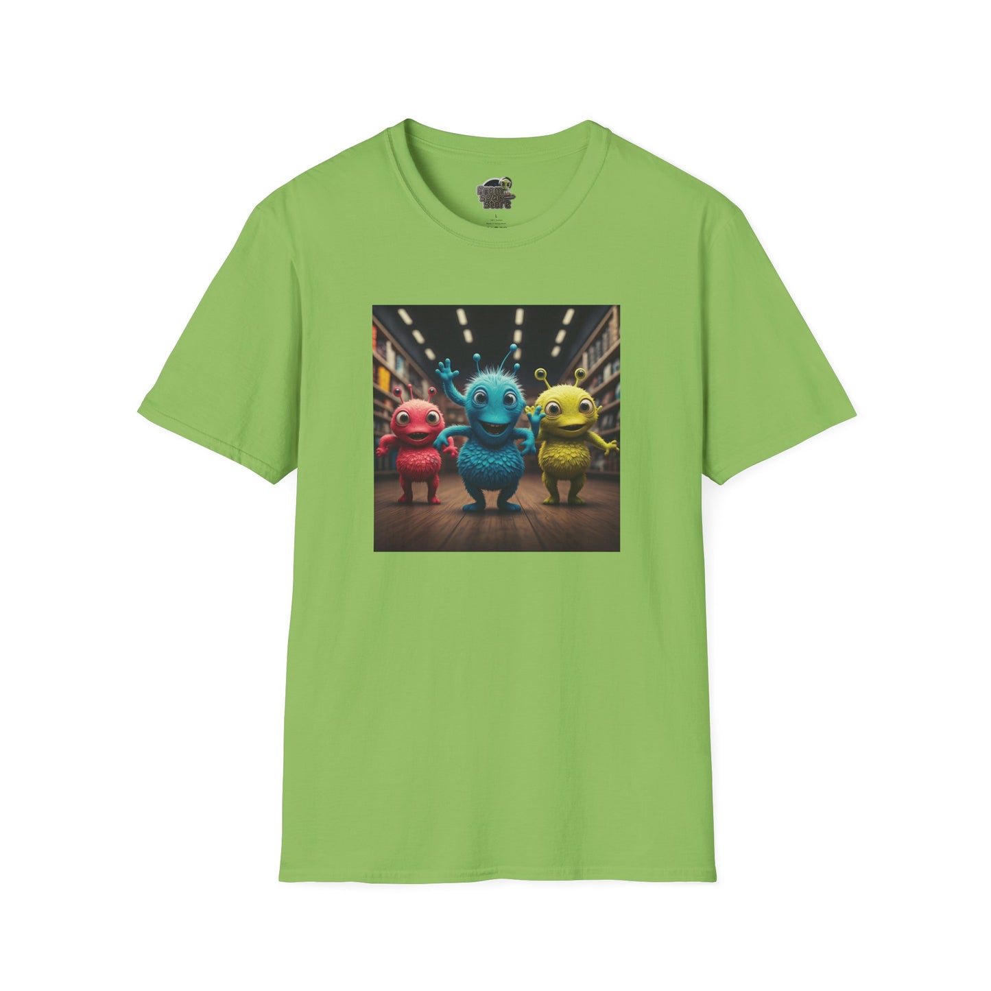 Alien dancer on a kiwi T-shirt: funny and unique design