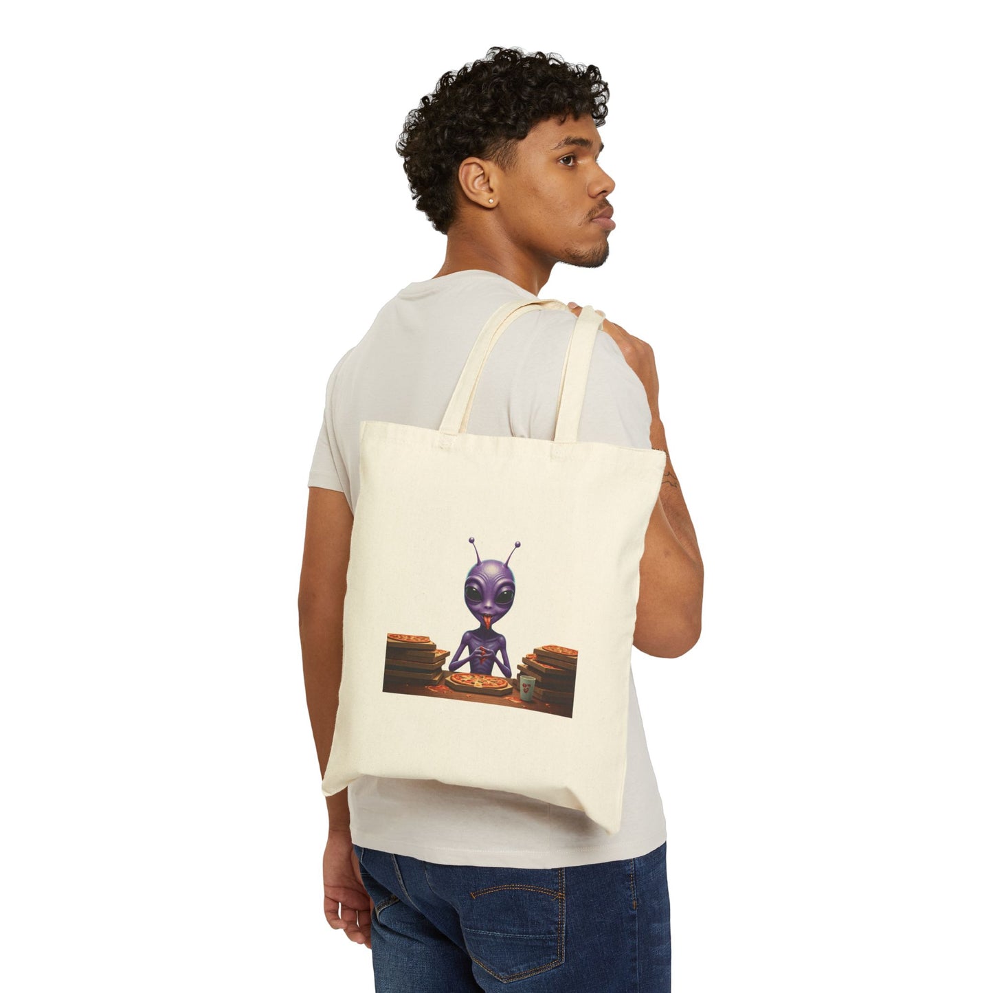 Unique Alien Vibe Tote Bag: Organic Cotton, Durable & Stylish - Perfect for Groceries, Beach, Travel & More!