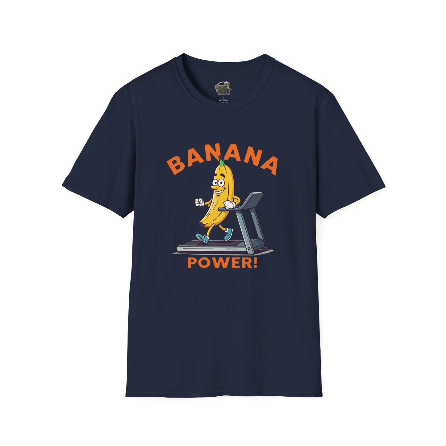 Banana Power t-shirt: Funny Fruit Workout Tee Navy