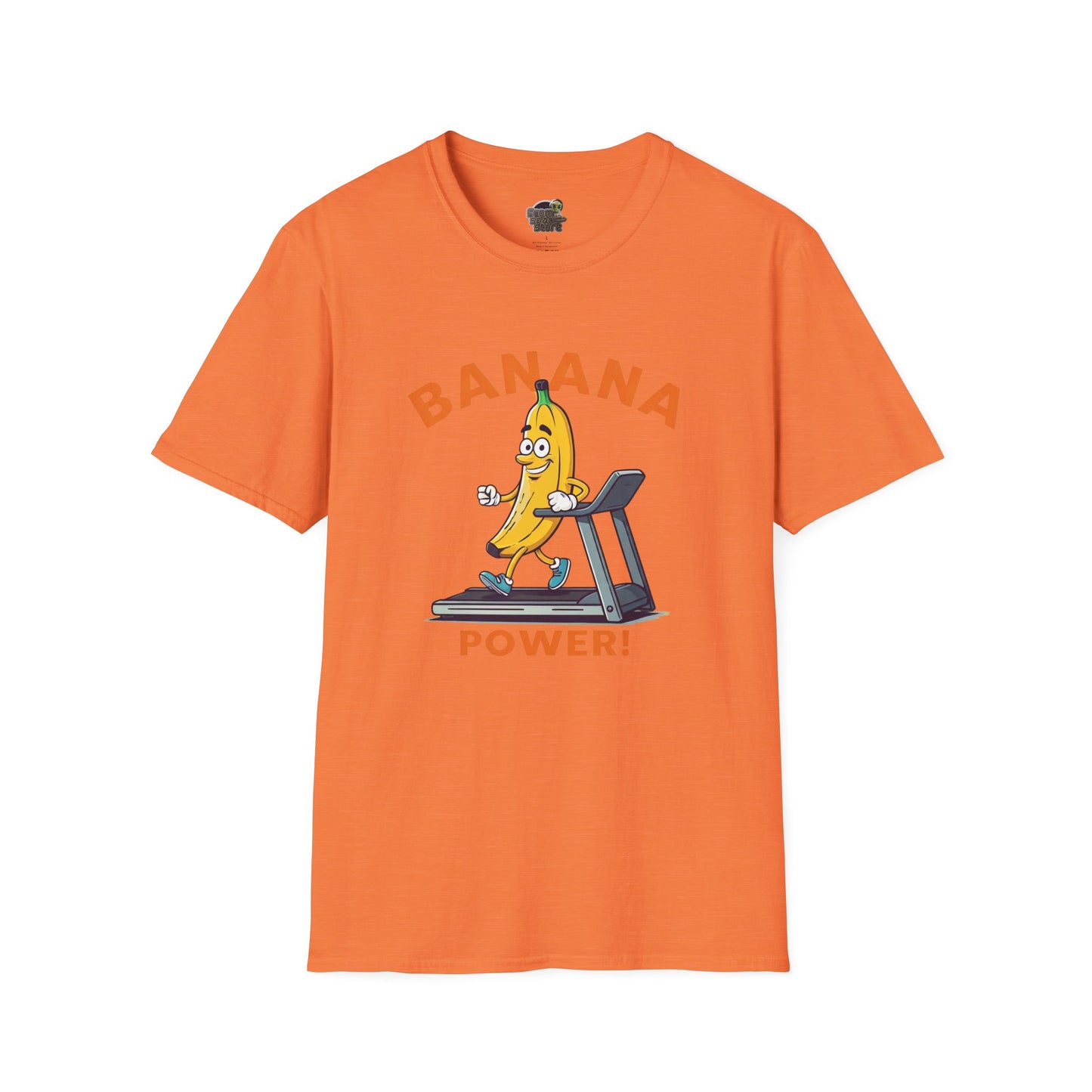 Banana Power t-shirt: Funny Fruit Workout Tee Heather Orange
