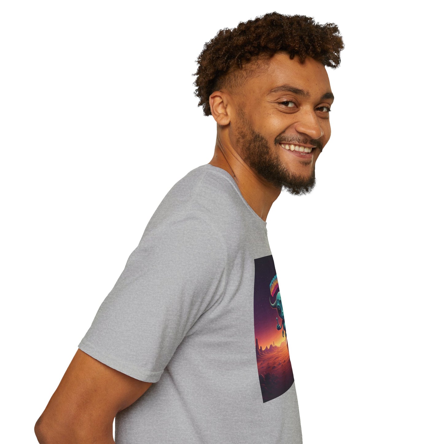 Alien football player unisex t-shirt, man style