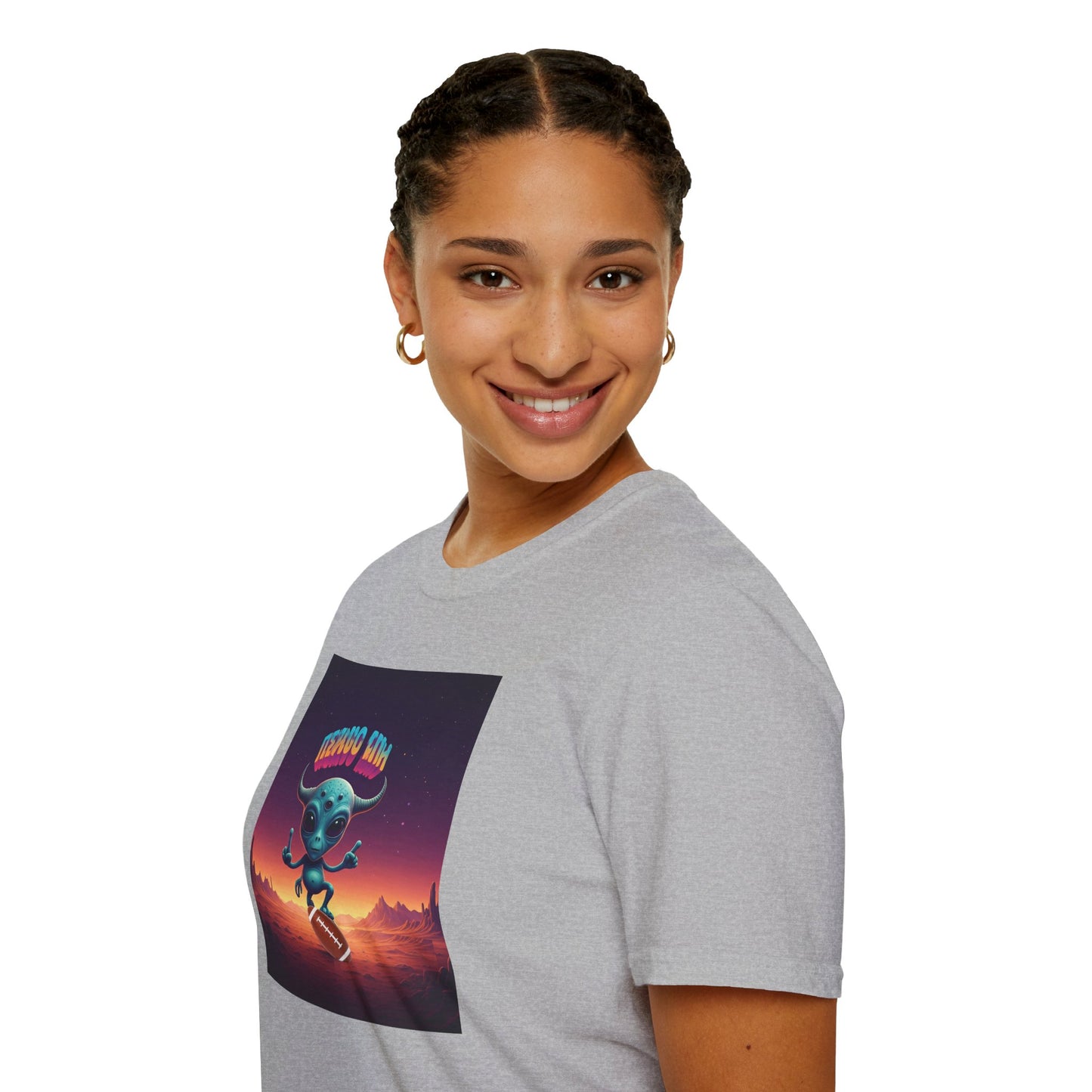 Alien football player unisex t-shirt, woman style