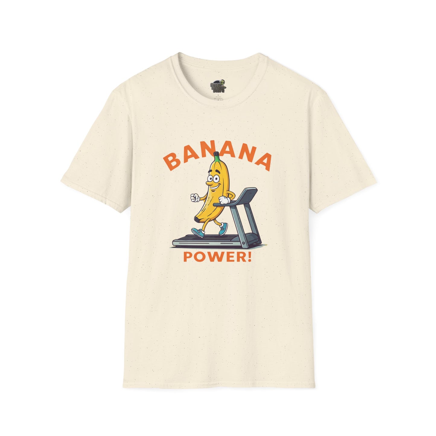 Banana Power t-shirt: Funny Fruit Workout Tee Natural