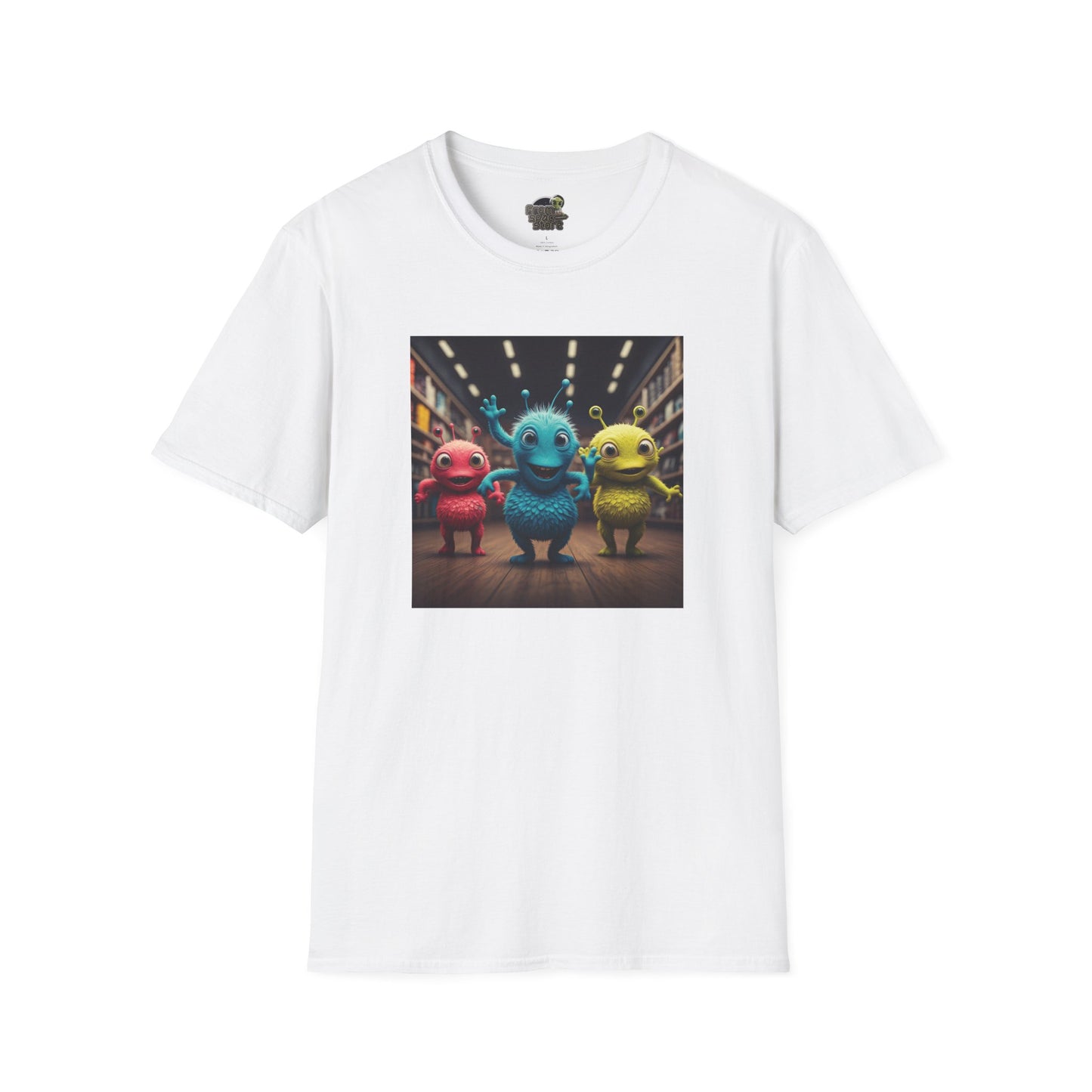 Alien dancer on a military T-shirt: funny and unique design