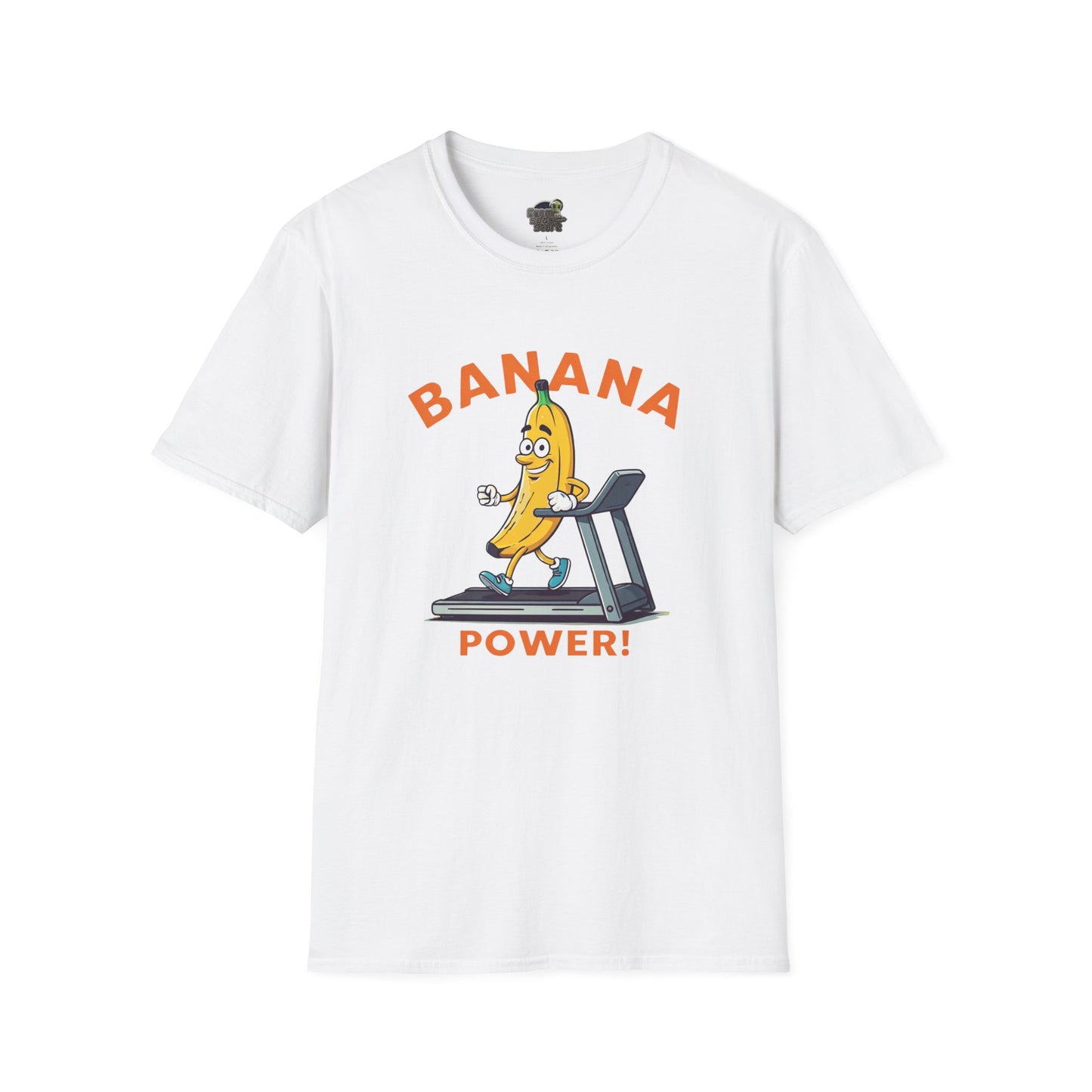 Banana Power t-shirt: Funny Fruit Workout Tee White