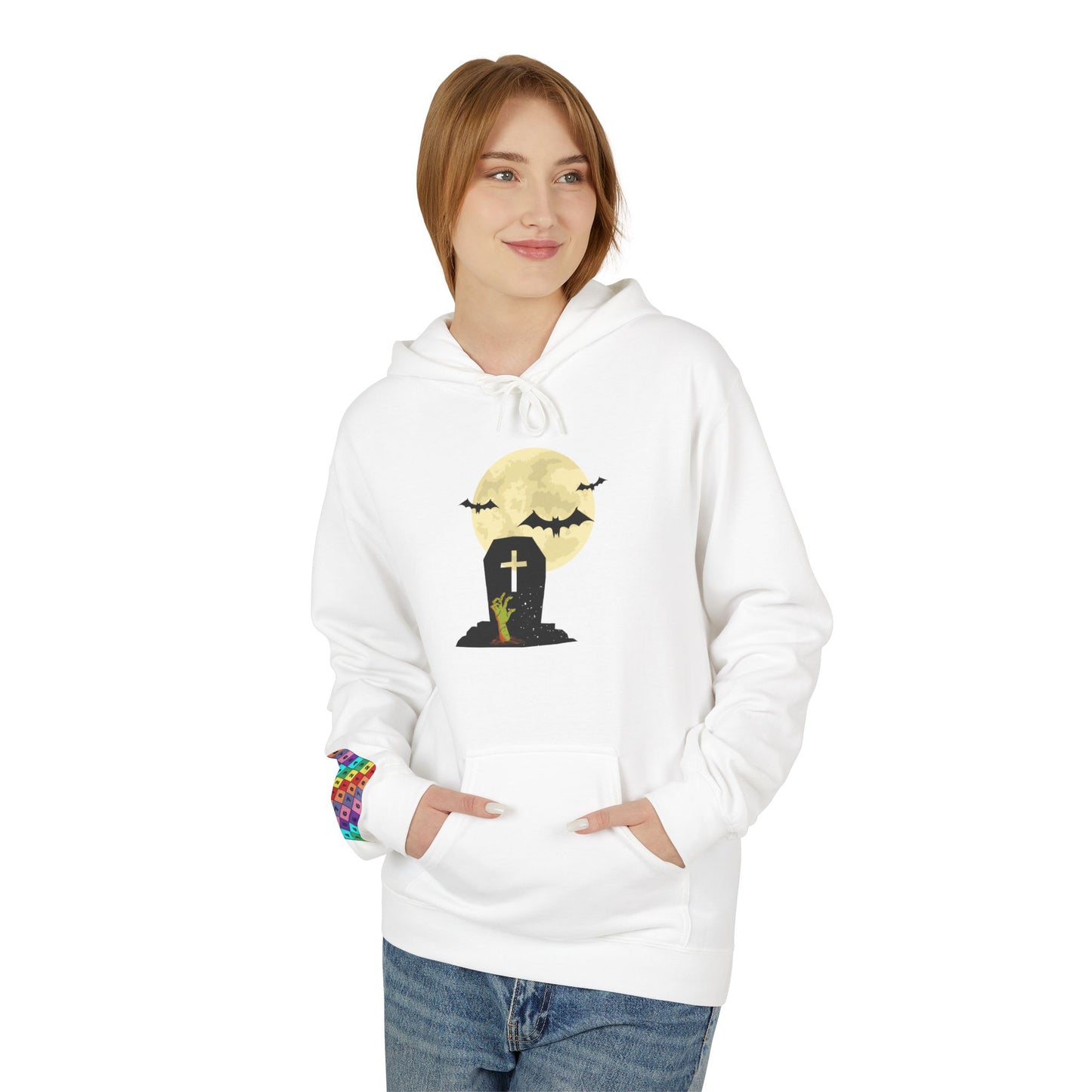 Risen from the Grave: The Halloween Cemetery Unisex Hoodie