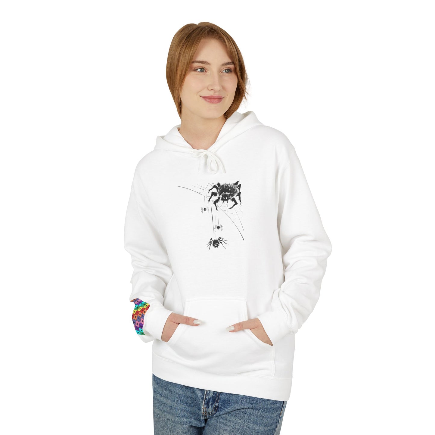 Caught in the Web: The Halloween Spiders Unisex Hoodie