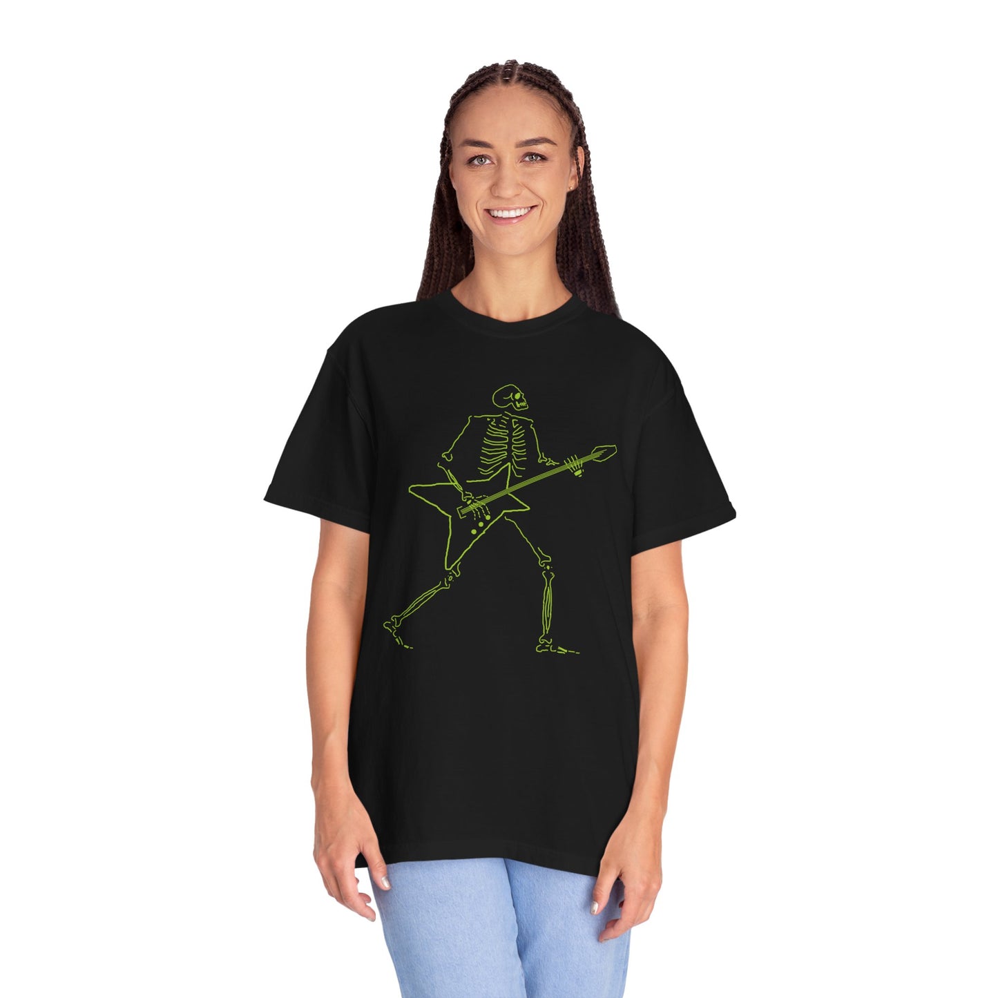 The Shredding Spirit | Skeleton Fluo Electric Guitar Unisex T-Shirt
