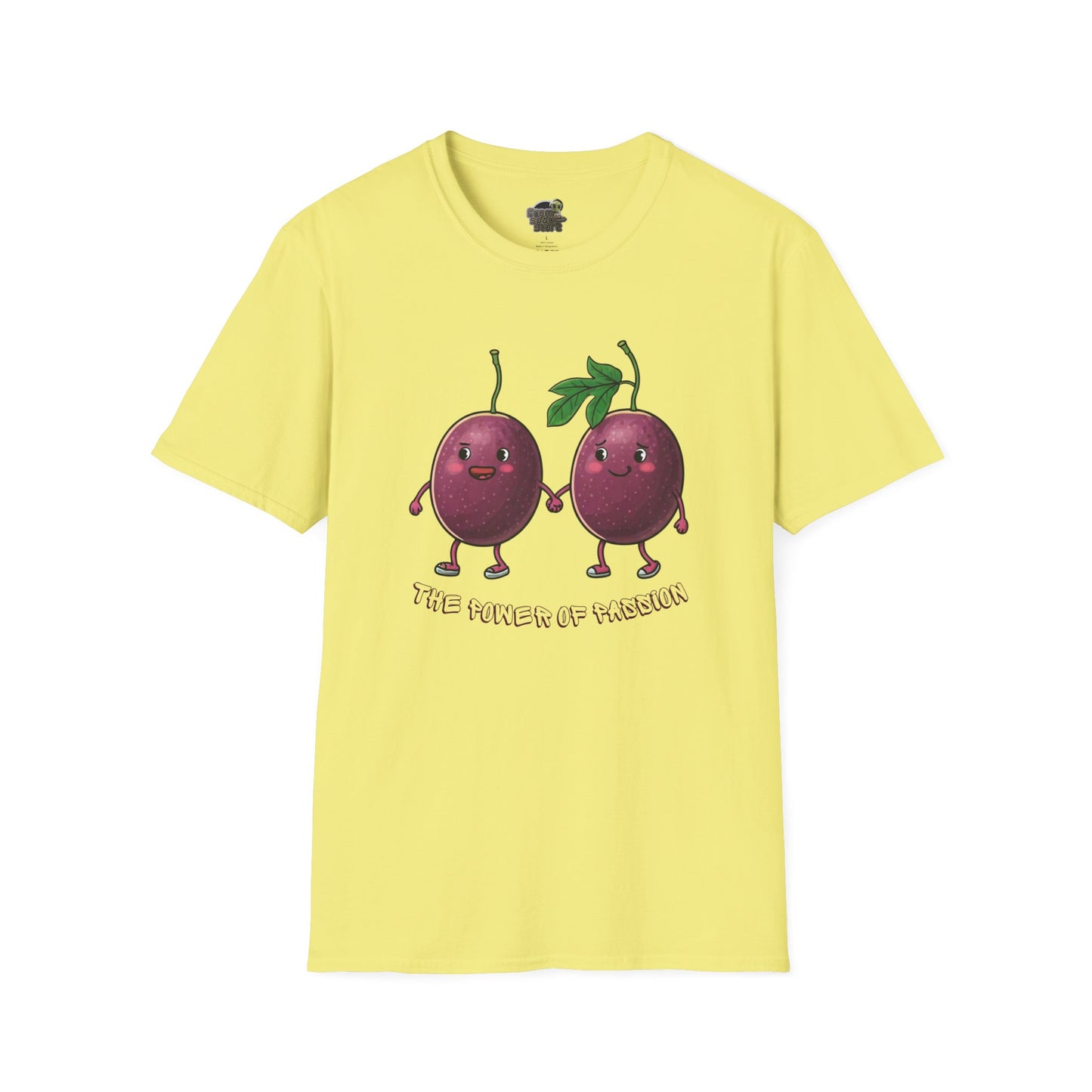 Power of Passion t-shirt: Funny Passion Fruit Love Tee Cornsilk Cotton