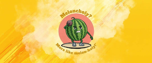 Angry watermelon cartoon character throwing a shot put ball, funny athletic fruits sports competition design.