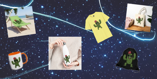 Get a Dose of Desert Cool: Introducing my New "Cactus with Sunglasses" Design!