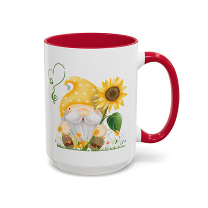 Mystical Gnome & Sunny Sunflower Mug - Your Garden's Secret Charm | Ceramic Coffee & Tea Cup (11oz/15oz)