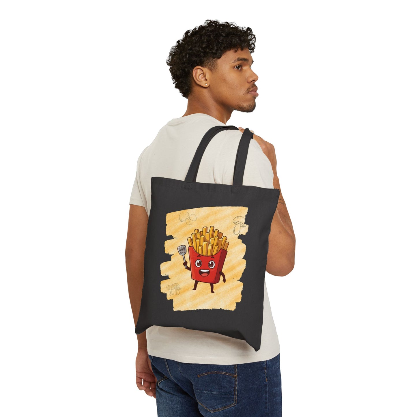 The Boardwalk Hustle – Golden French Fries Canvas Tote