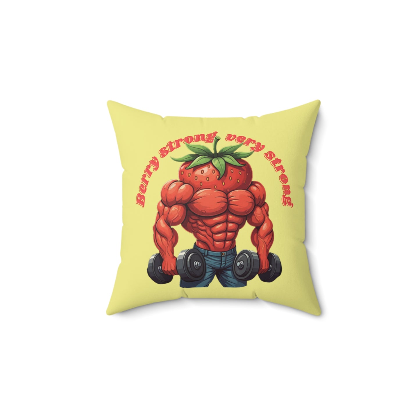 The Red Titan: The Berry Strong Bodybuilder Pillow