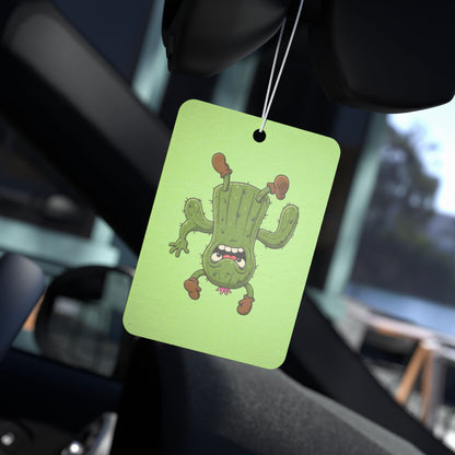Shocked Upside-down Cactus Car Air Freshener -  Power Car Freshener: Fresh Scent, Long-Lasting Fragrance, Funny Design
