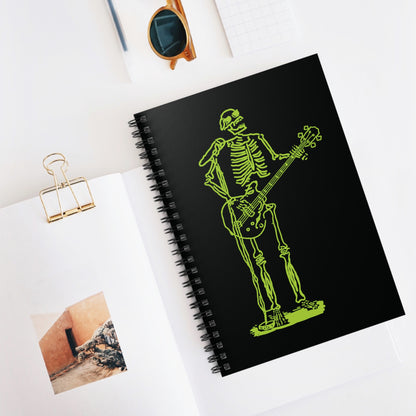 Metal Skeleton Fluo Spiral Notebook - Sing Your Notes!
