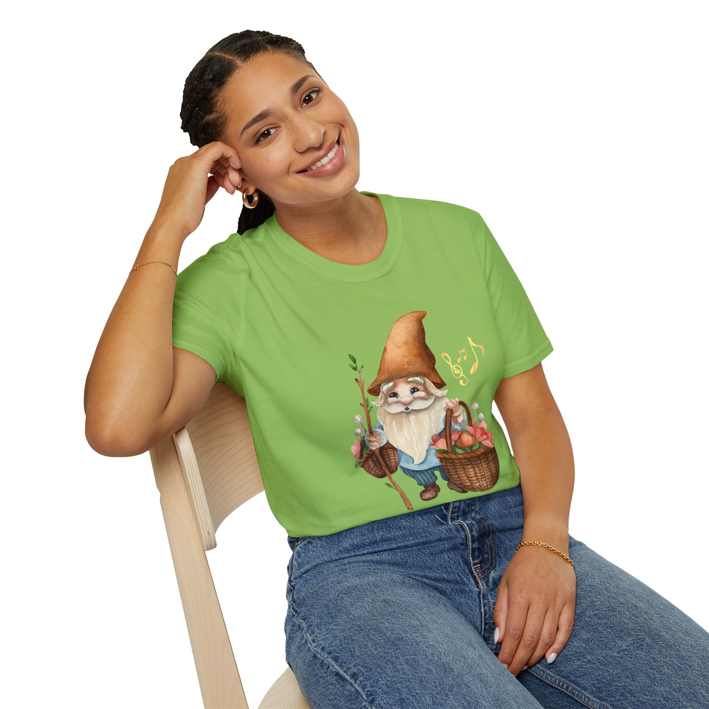 Singing Forest Gnome T-Shirt | Nature Lover's Delight | Soft and Comfy