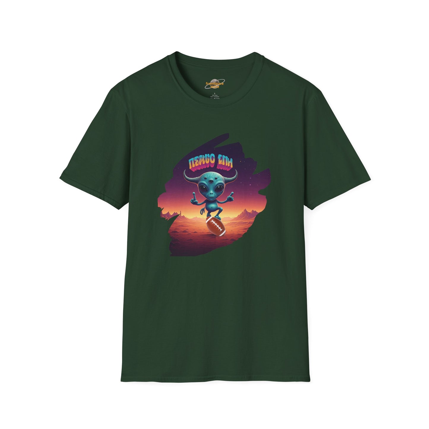 Headline: Get the "Alien Football Player" Unisex T-Shirt: The Ultimate UFO Vibes Tee