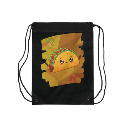 The Shell-Shocked Sweetheart – Happy Taco Drawstring Bag