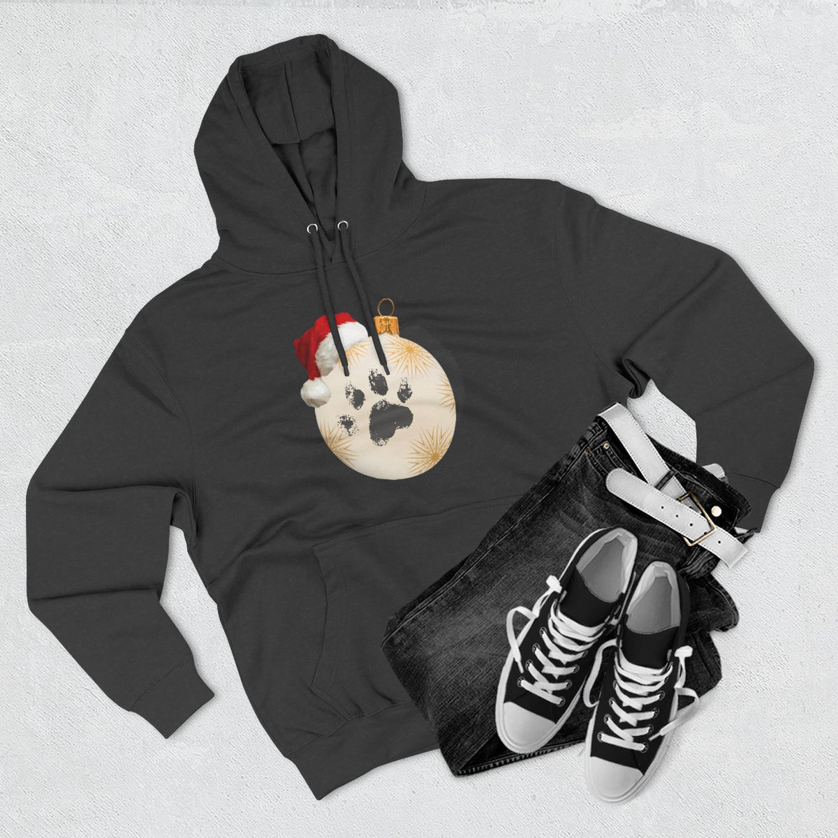 Copy of Copy of Three-Panel Fleece Hoodie - happy holiday gorilla