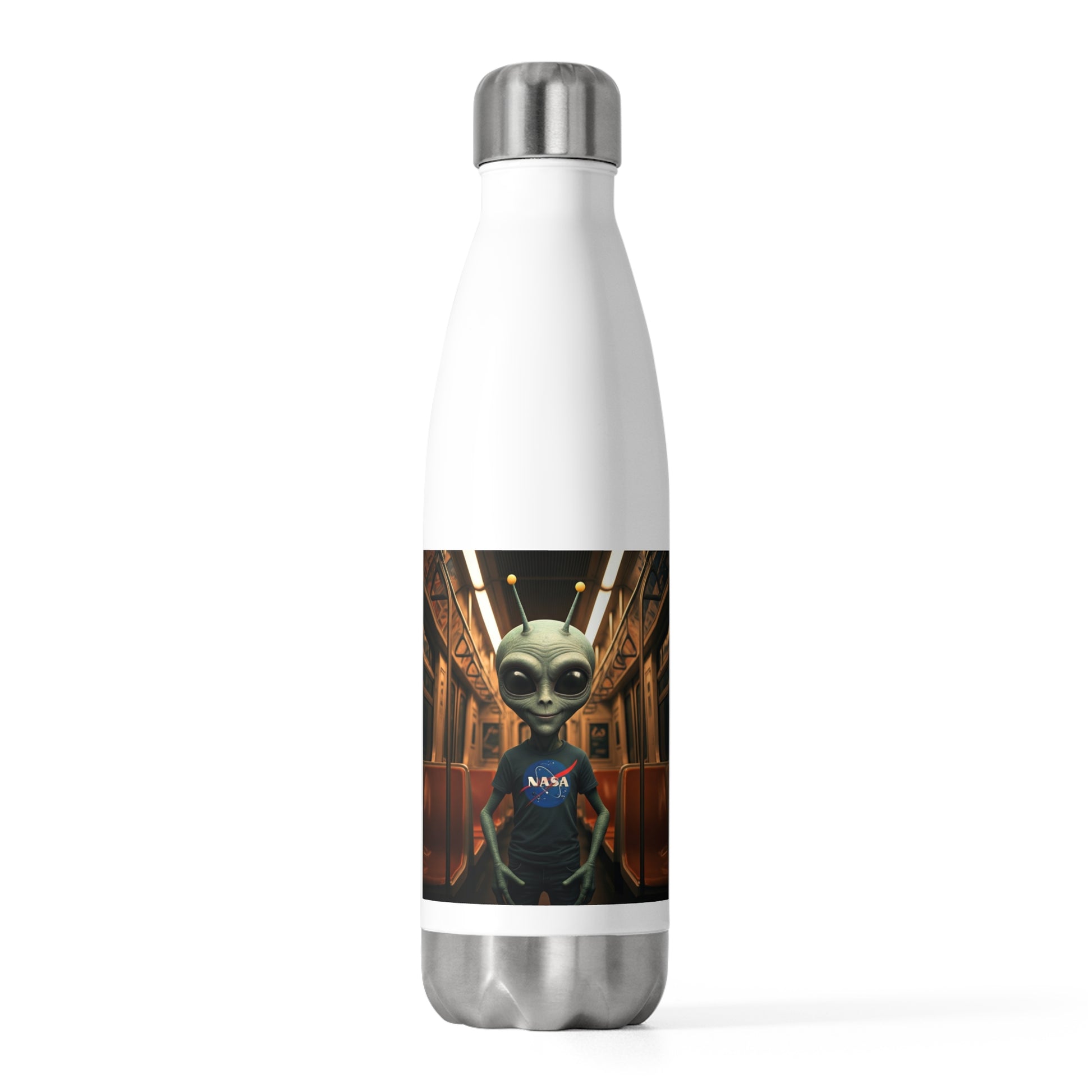 Alien in Subway" Insulated Water Bottle: Your Adventure Companion for Urban Explorations