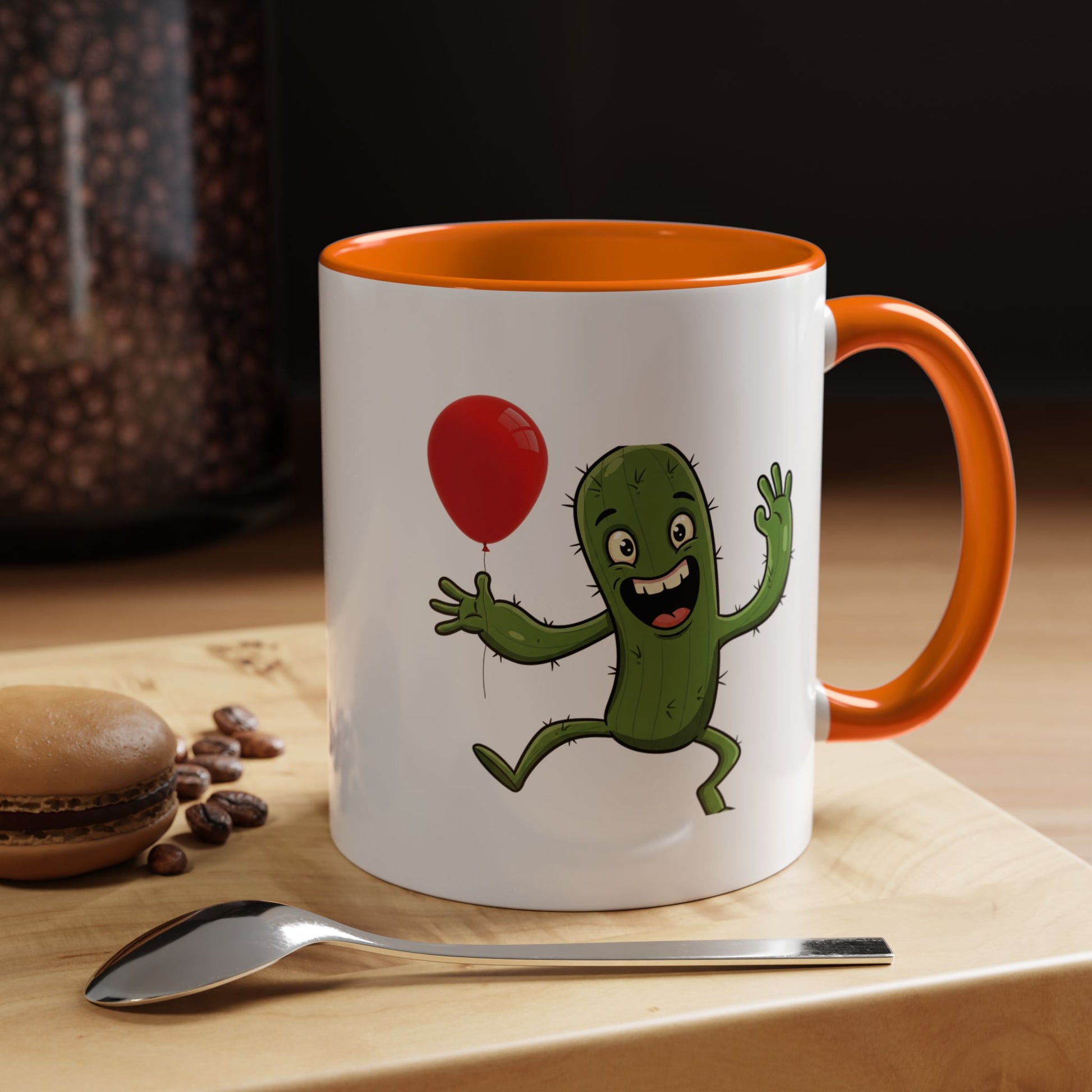Cactus Mania Happy Cactus with Balloon Mug - Fun Ceramic Coffee Cup for All
