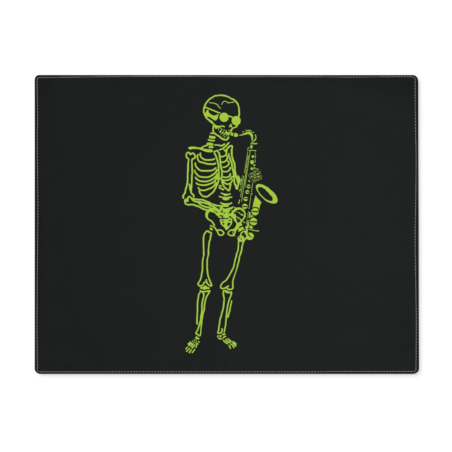 Neon Soul Fluo Skeleton Saxophonist Placemat