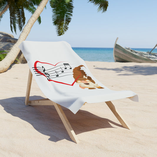Feel the Beat: Heart Gnome Music Beach Towel!
