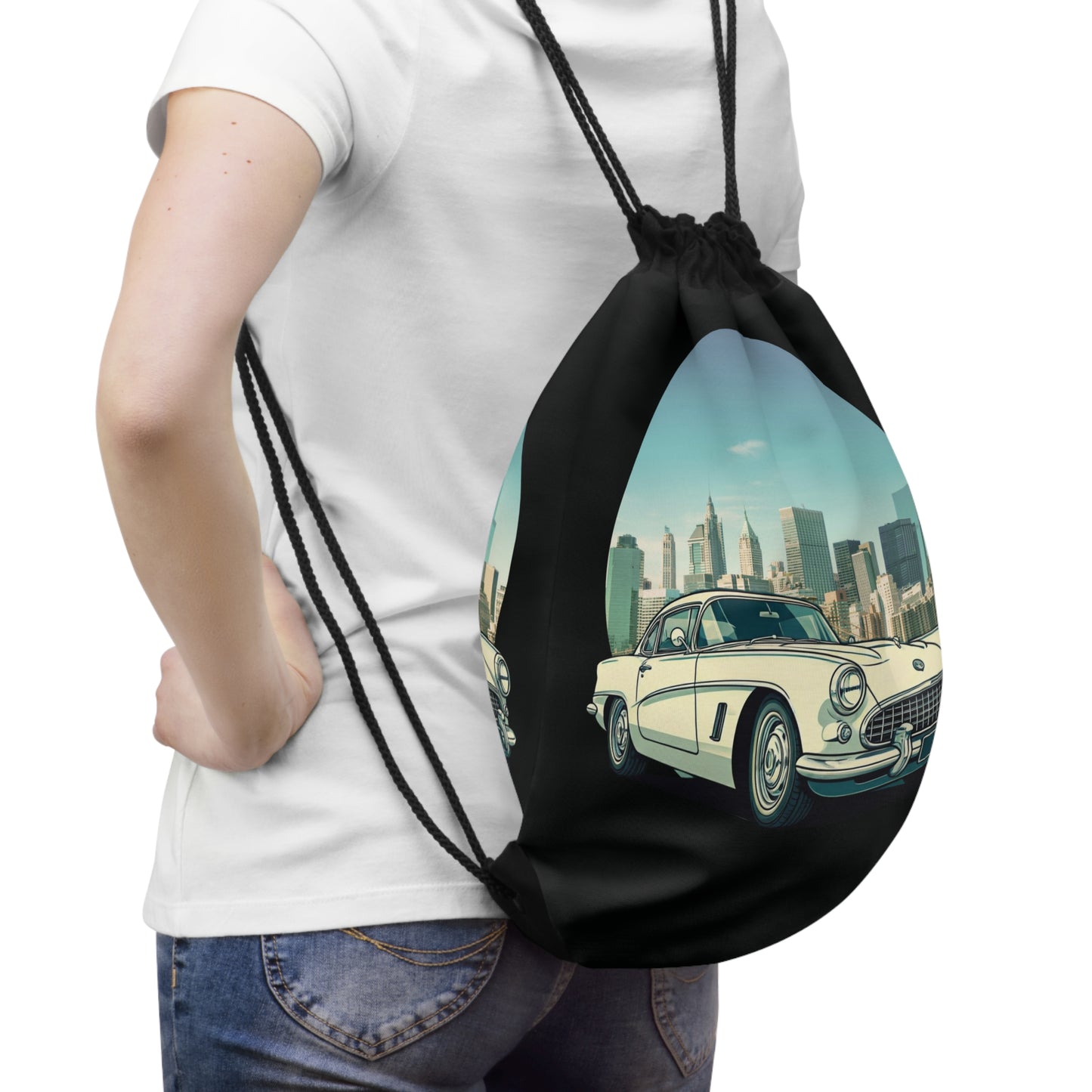 Chevy Corvette Drawstring Bag | Vintage Sports Car Gift