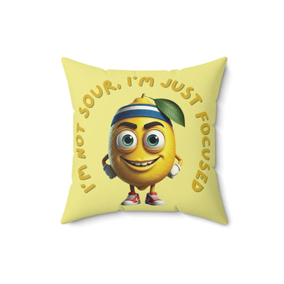 The Sour Truth: "I'm Just Focused" Lemon Throw Pillow