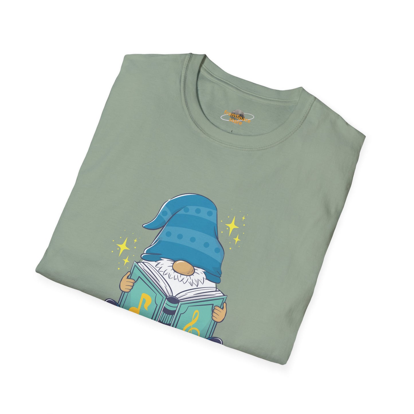 Mystical Book-Reading Gnome Unisex T-Shirt: Stories & Sparkle