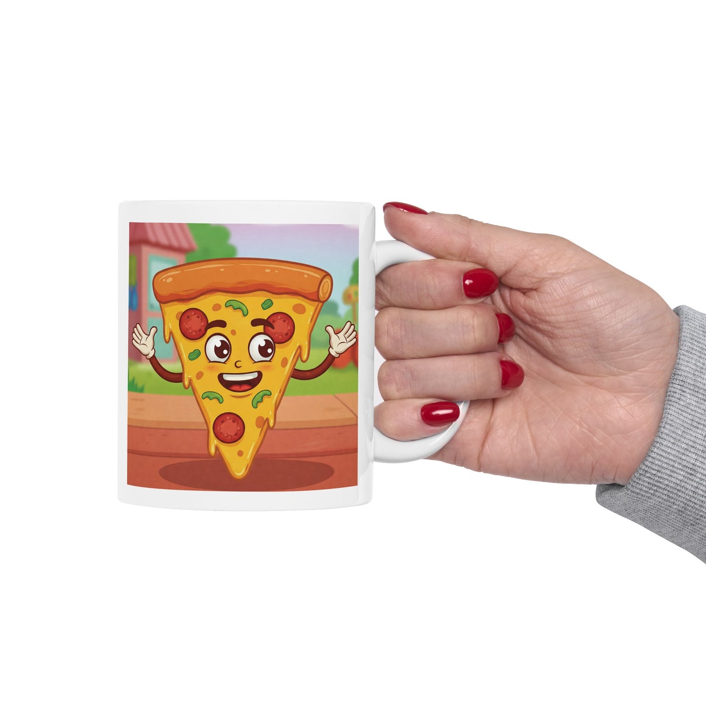 The Neon Slice | Street Foods Pizza Ceramic Mug