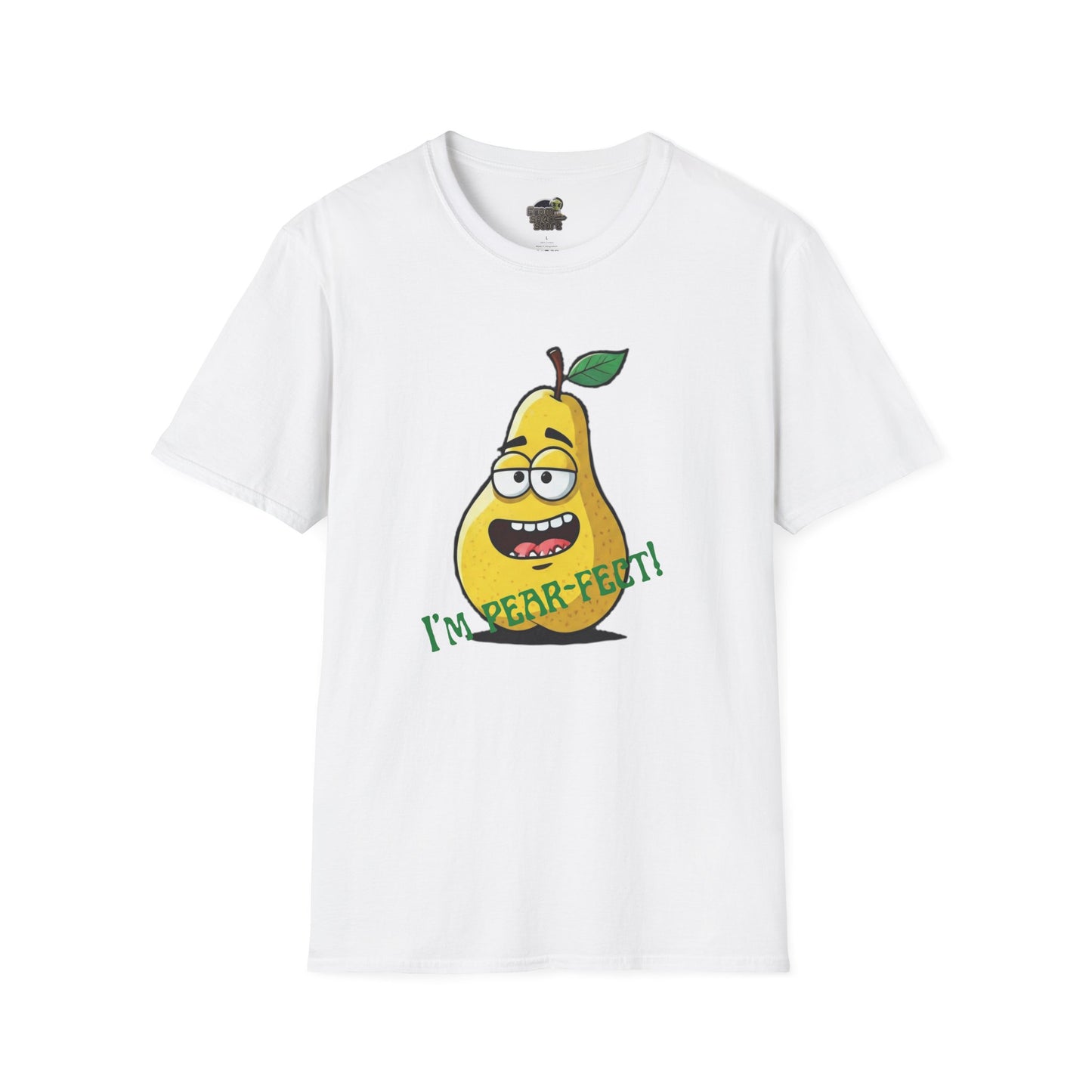 Pear T-Shirt: Funny "I'm Pear-fect" Graphic Tee | Organic Cotton & Unique Design White