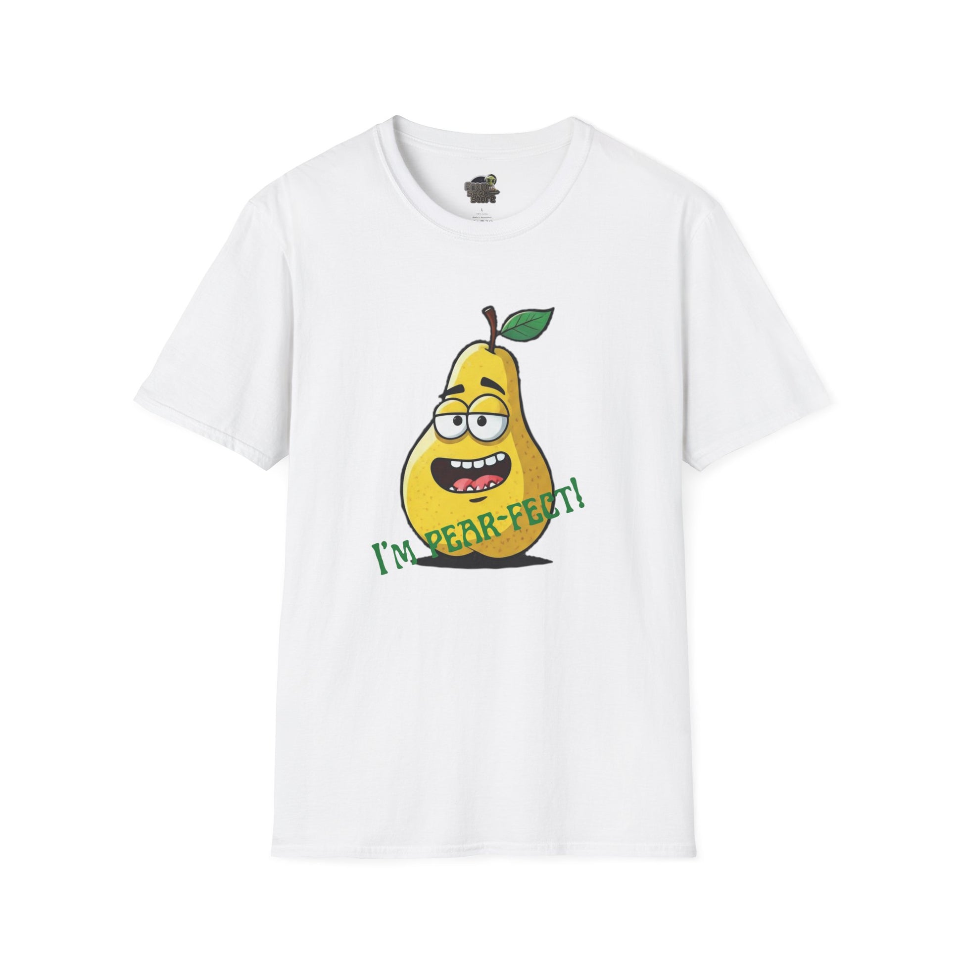 Pear T-Shirt: Funny "I'm Pear-fect" Graphic Tee | Organic Cotton & Unique Design White