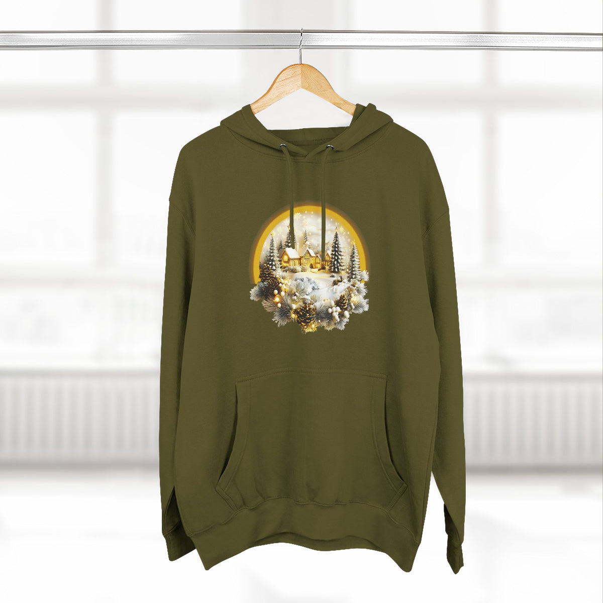 Copy of Copy of Copy of Copy of Three-Panel Fleece Hoodie - happy holiday gorilla