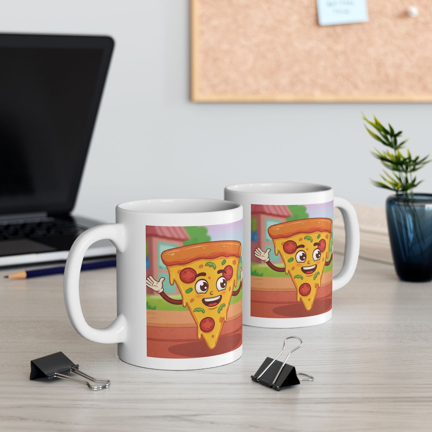 The Neon Slice | Street Foods Pizza Ceramic Mug