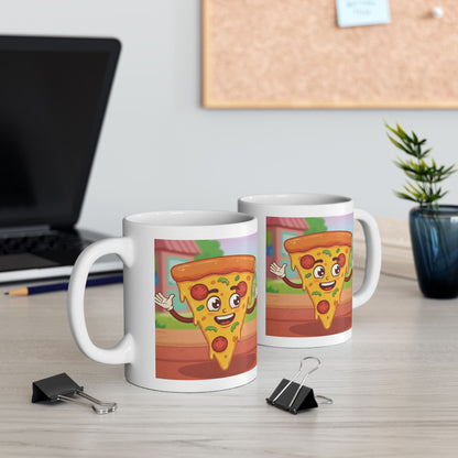 The Neon Slice | Street Foods Pizza Ceramic Mug