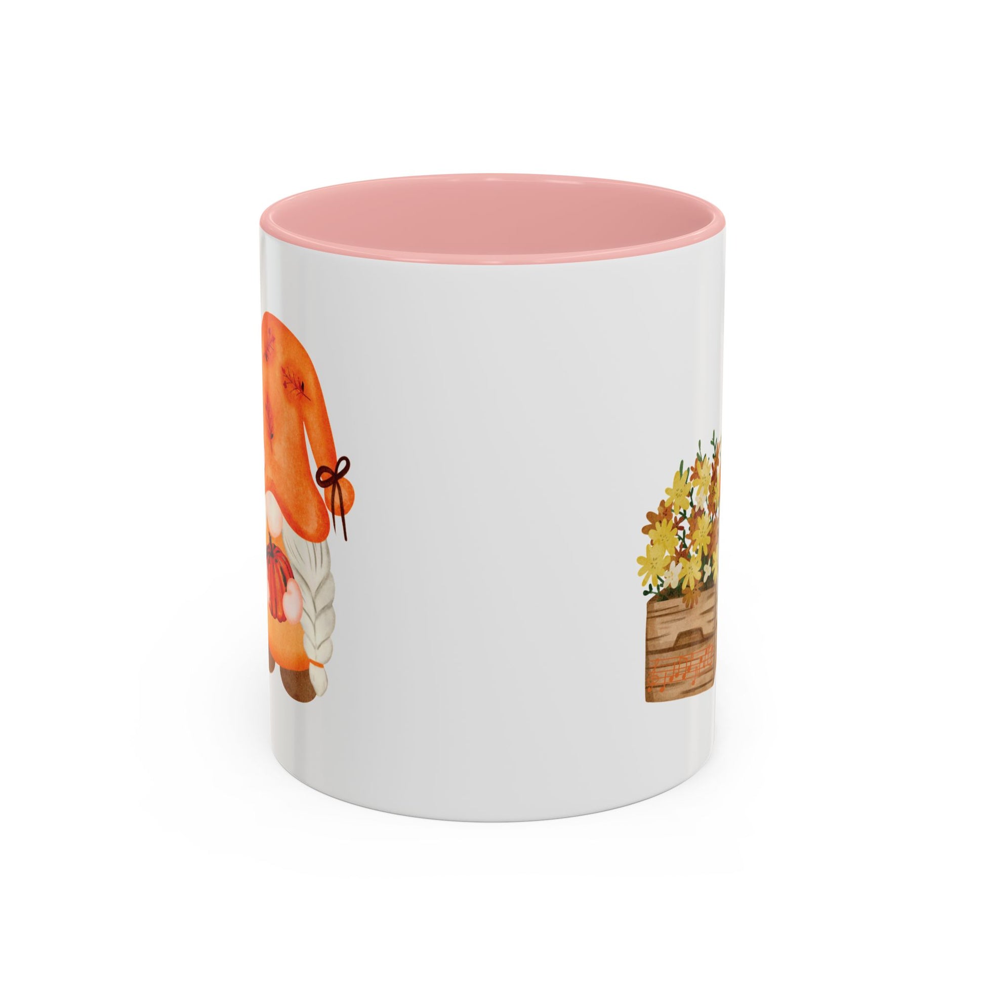 Mysterious Autumn Gnome Mug: Your Cozy Sip of Enchantment 11oz Pink