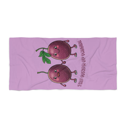"The Power of Passion" Beach Towel: Unique Passion Fruit Design – Comfortable & Fun for Beach & Pool!