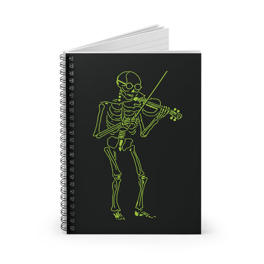 Metal Skeleton Fluo Spiral Notebook - Orchestrate Your Notes!