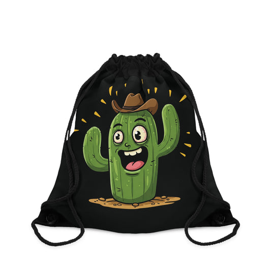 Cactus Cowboy" Drawstring Bag - Unique, Durable & Eco-Friendly Style One size