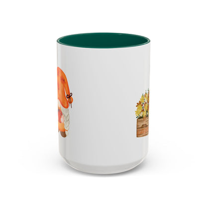 Cute Autumn Gnome Mug - Perfect Fall Gift 15oz Green
