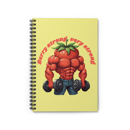 "Berry Strong" Strawberry Spiral Notebook - Bodybuilding Journal