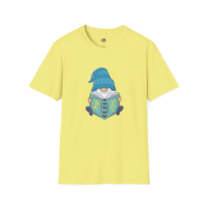 Mystical Book-Reading Gnome Unisex T-Shirt: Stories & Sparkle